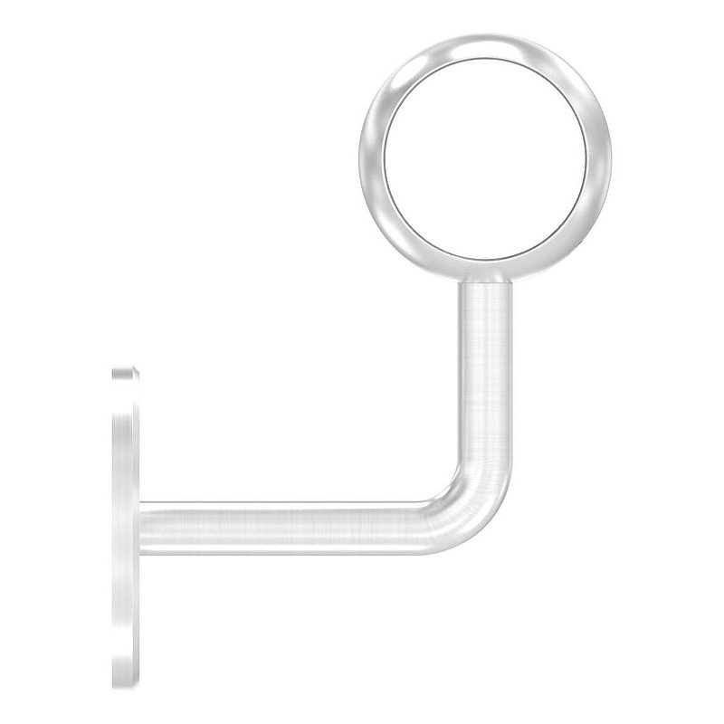 Support mural avec anneau de maintien pour main-courante Ø 42,4mm, (embase et étrier soudé), V2A