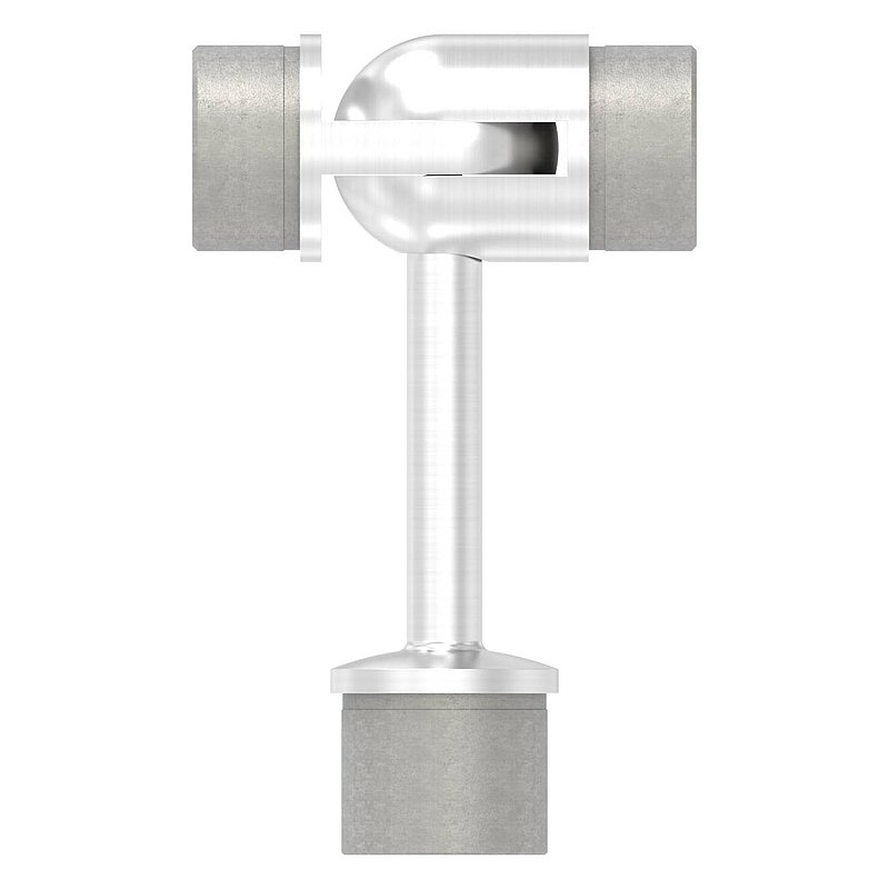 Bouchon pour extrémité de tube pour tube 42,4x2,0mm, avec articulation haute, V2A