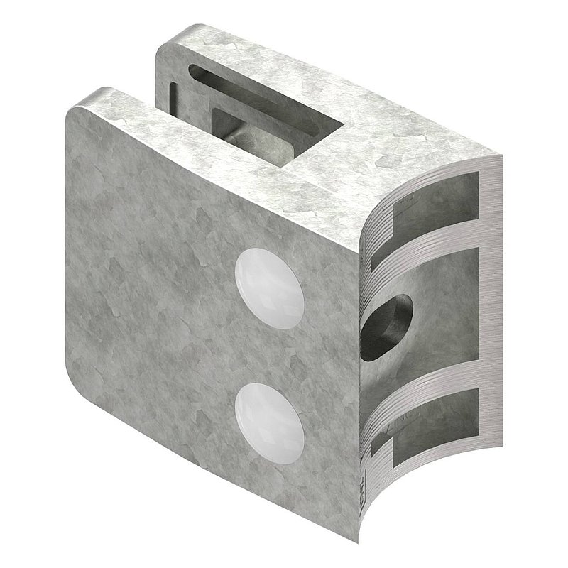 Pince à verre modèle 34, jonction: 48,3mm, zinc brut