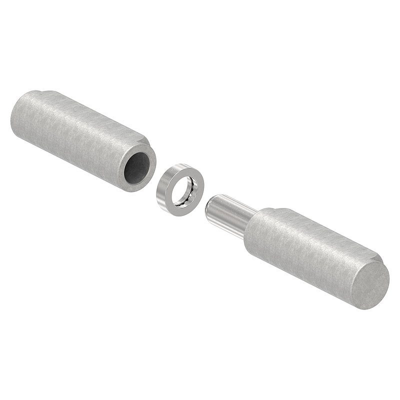 Gond à souder, acier inoxydable V2A