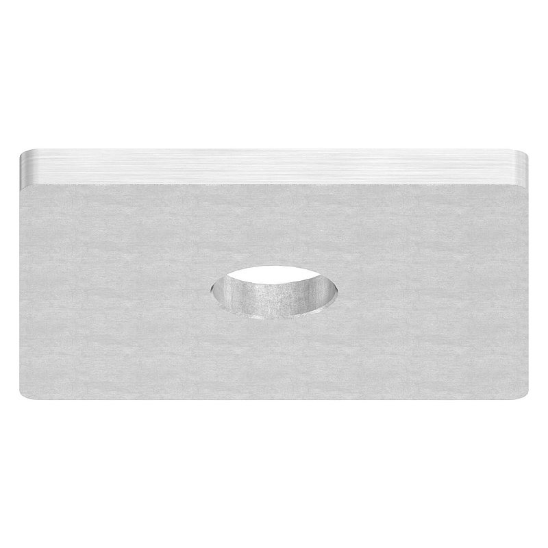 Embout encastrable pour tube carré 50x50 avec perçage Ø 12,1mm, V2A