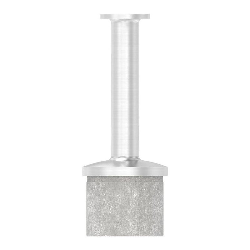 Tube end plug with pin for LED handrail, AISI316