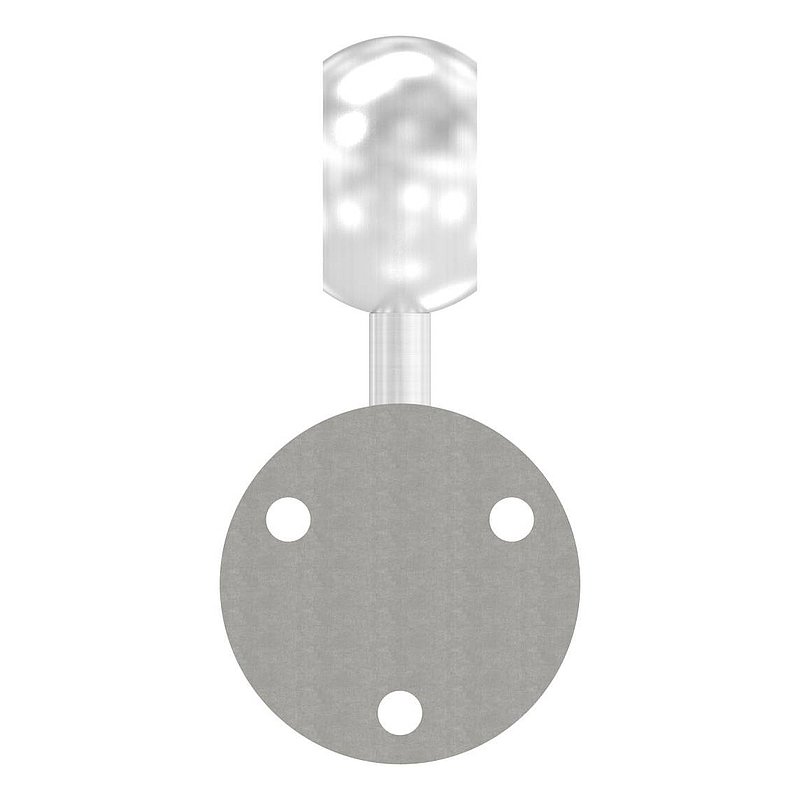 Support mural avec anneau de maintien pour main-courante Ø 42,4mm, (embase et étrier soudé), V2A