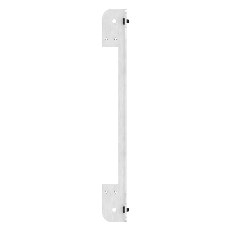 Stop plate with rubber buffer made of stainless steel, 37.5x37.5x328mm, AISI304
