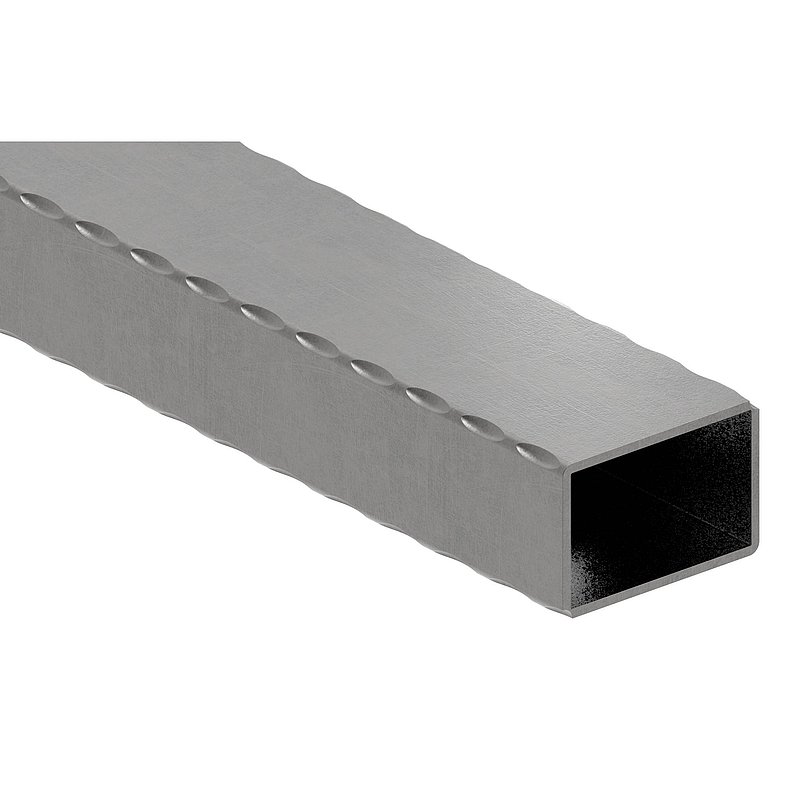 Rechteckrohr 60x40x2,5mm, L: 6000mm, gehämmert