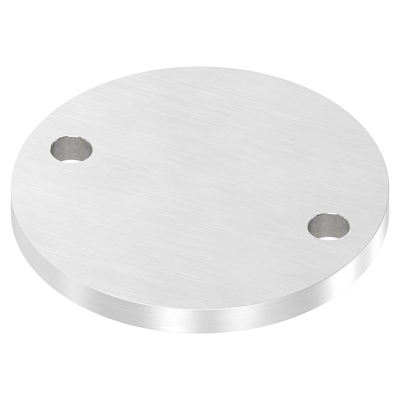 Anchor plate Ø 120x10mm, with longitudinal grinding, AISI304