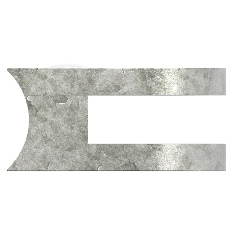 Pince à verre modèle 30, jonction: 33,7mm, zinc brut