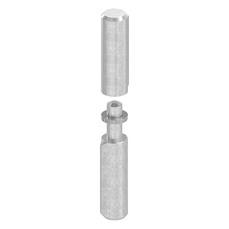 Anschweißband, L: 80mm, mit festem Stift, V2A