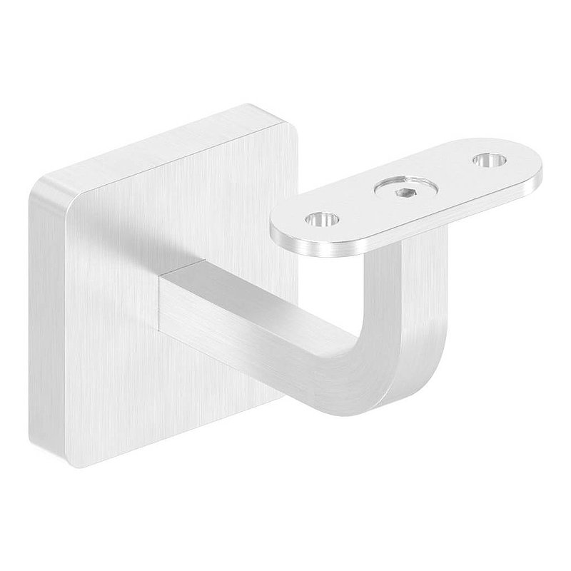 Handrail bracket with flat handrail connection plate (round plate and bracket welded), AISI304