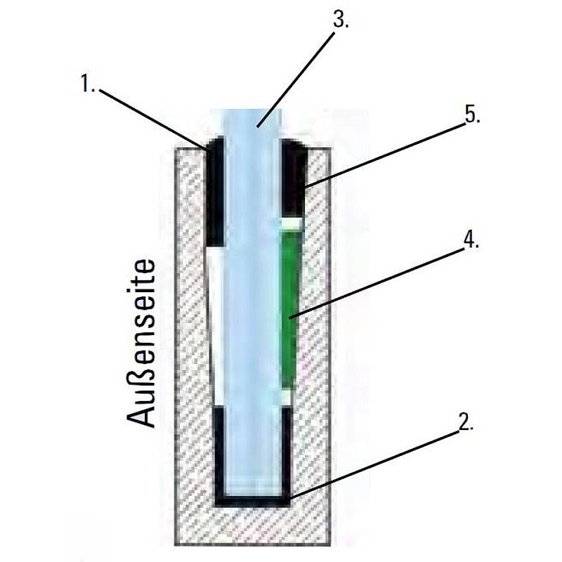 Kit de montage pour profilé aluminium de 3m pour verre 12,76 - 13,52mm
