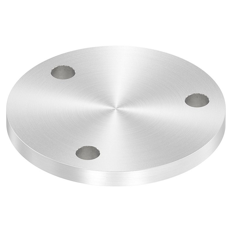 Anchor plate Ø 120x10mm, with round grinding, AISI304