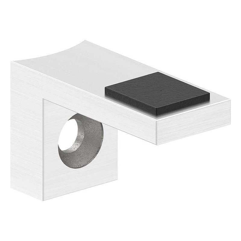 Halteboden mit Anschluss 42,4mm, V2A