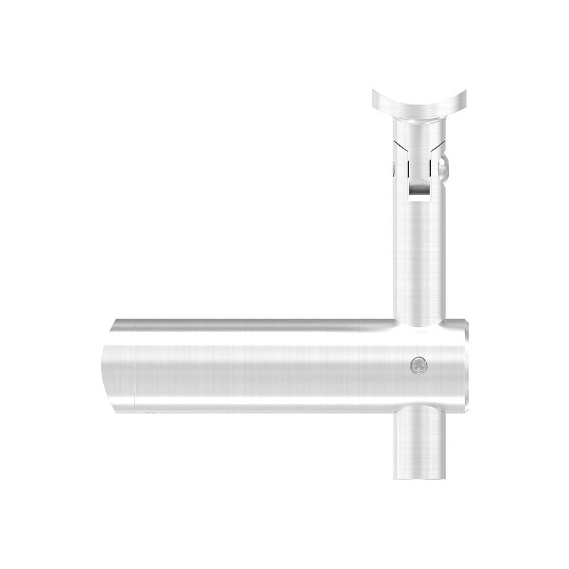 Handlaufhalter mit Gelenk, Handlaufanschlussplatte 42,4mm, V2A