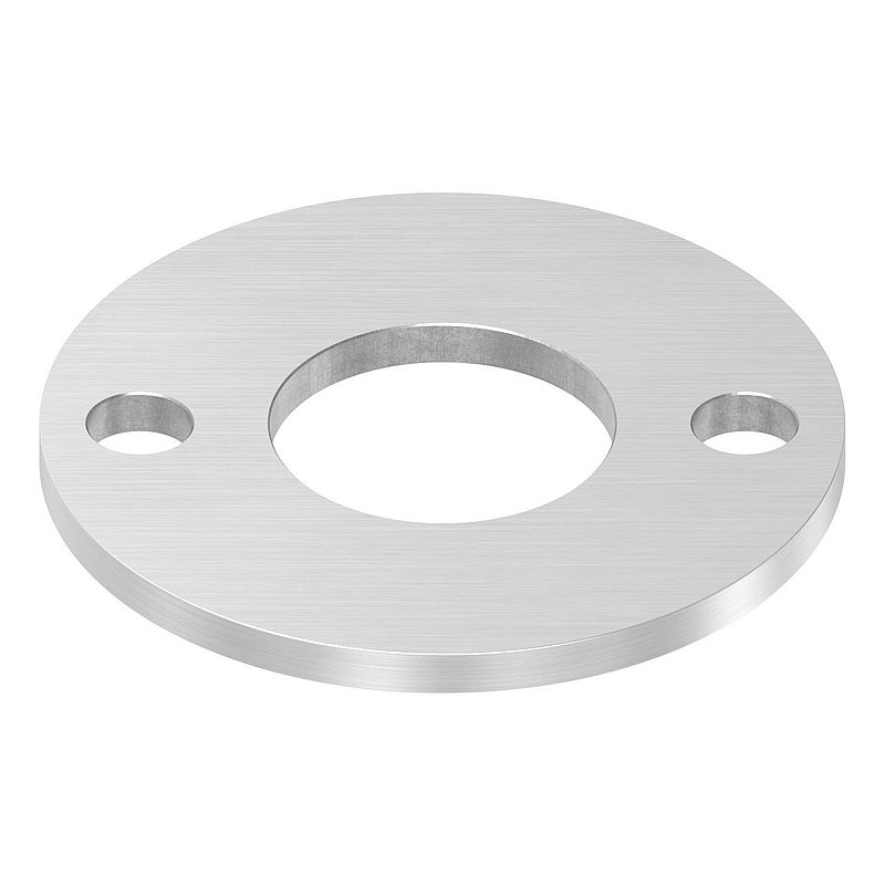 Plaque d'ancrage Ø 100x6mm, avec ponçage longitudinal, V4A