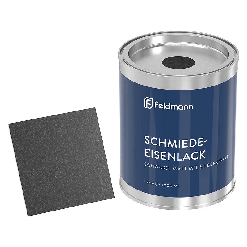 Schmiedeeisenlack schwarz matt mit Silbereffekt