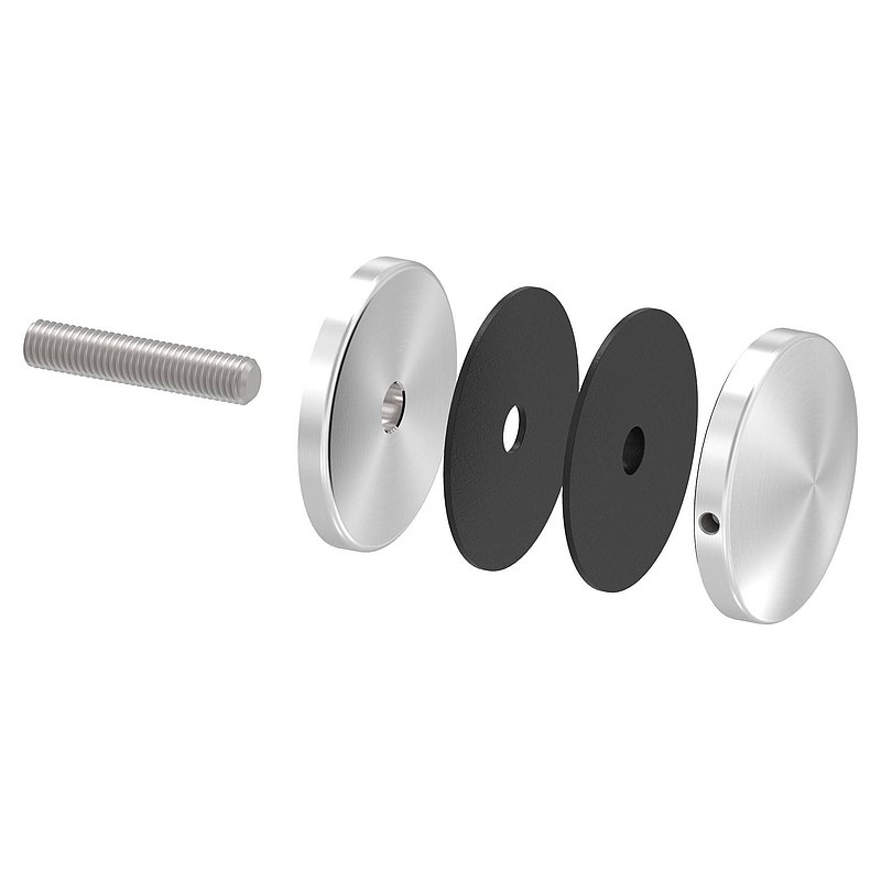 Point de fixation 72mm, jonction plate, V4A