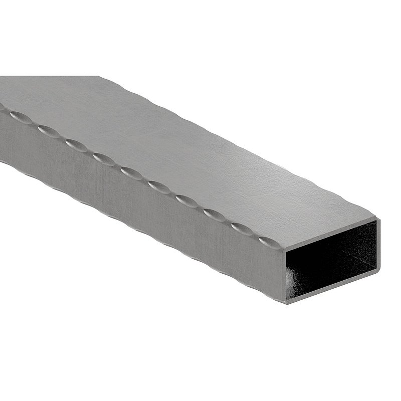 Rechteckrohr 60x30x2,5mm, L: 6000mm, gehämmert