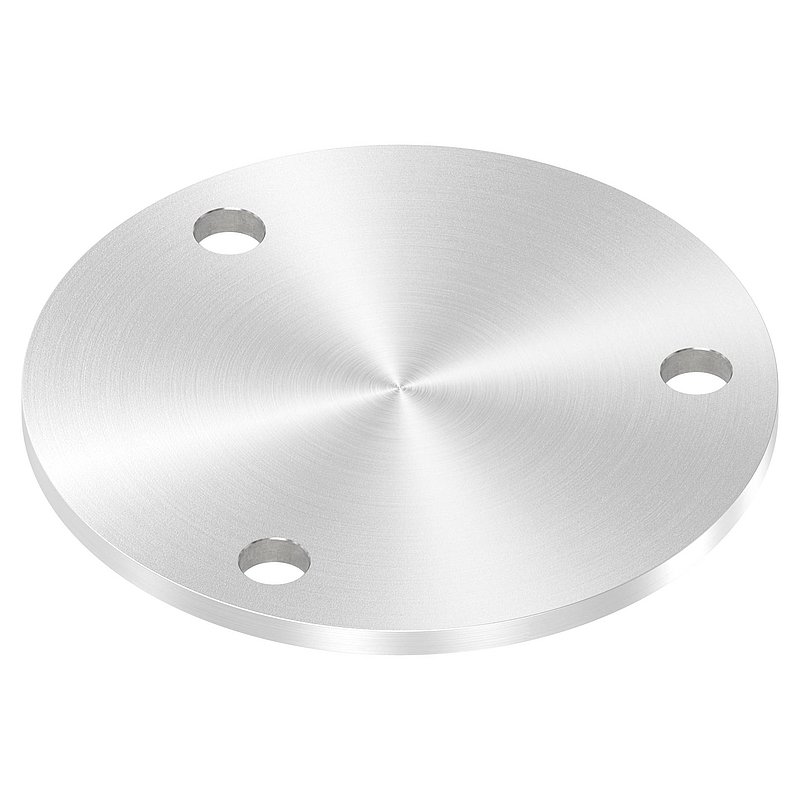 Anchor plate Ø 140x6mm, with round grinding, AISI304
