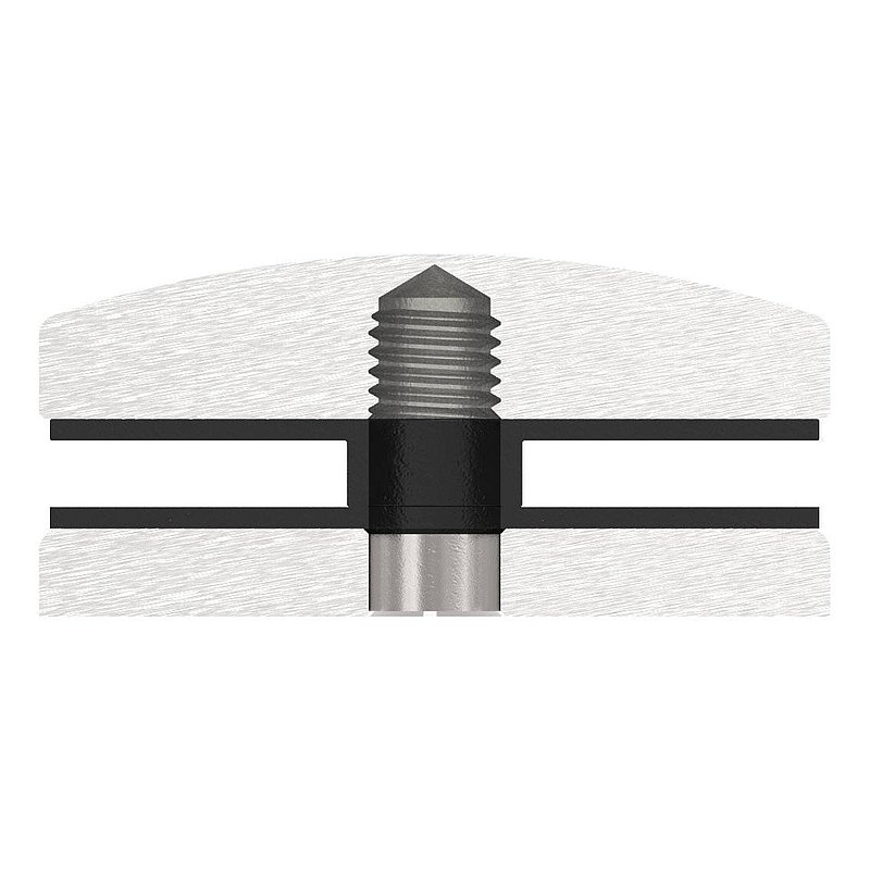 Point de fixation 72mm, jonction plate, V2A