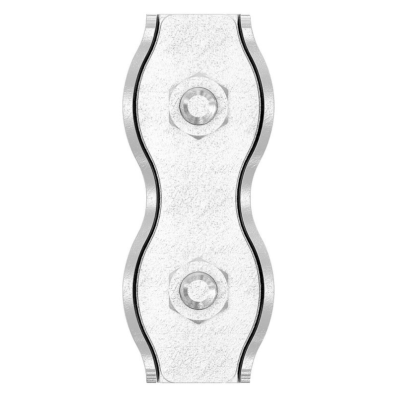 Serre-câble plat double pour câble 5mm, V4A