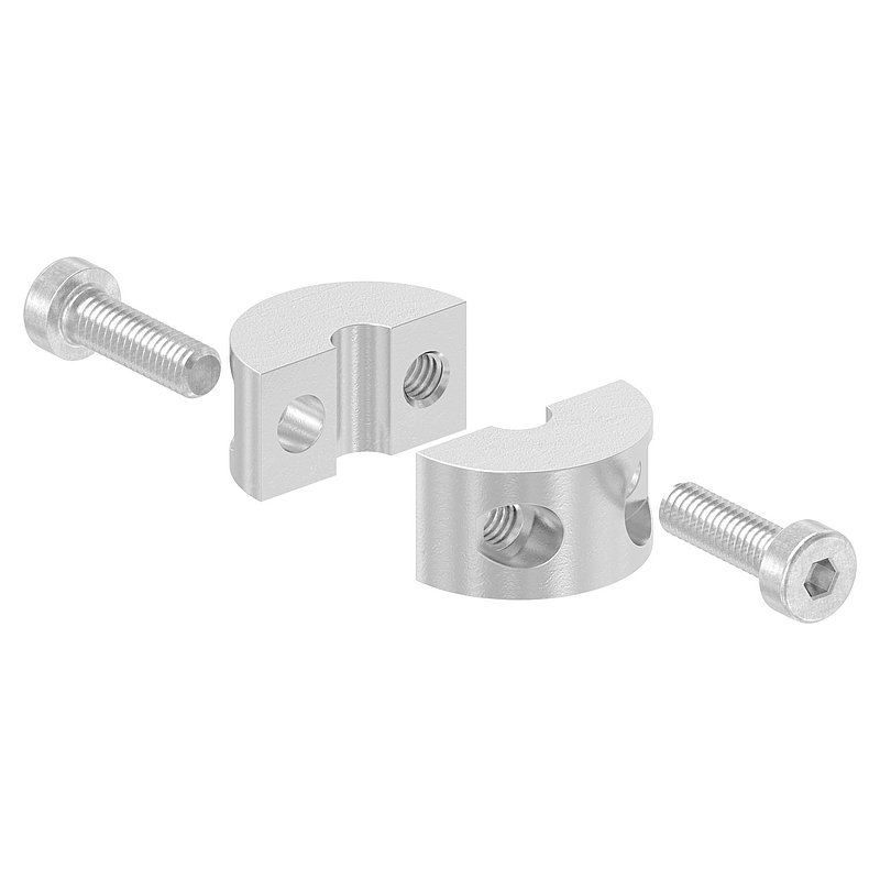 Rundklemme 2-teilig für Seil Ø 5mm, V4A