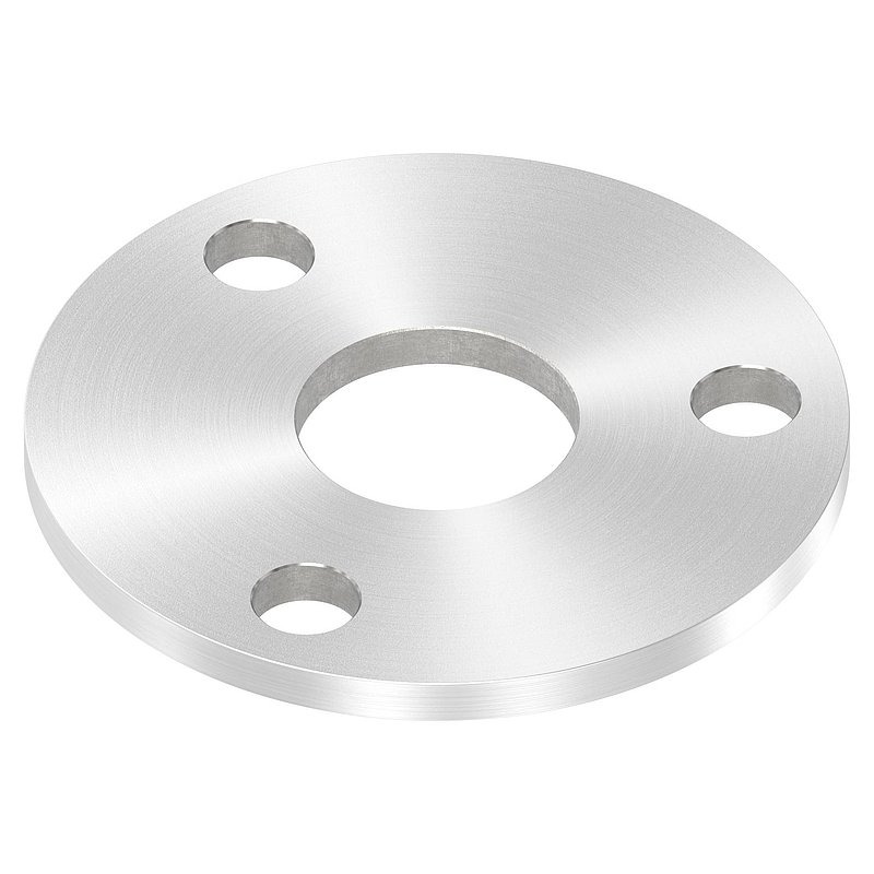 Plaque d'ancrage Ø 100x6mm, avec ponçage circulaire, V2A