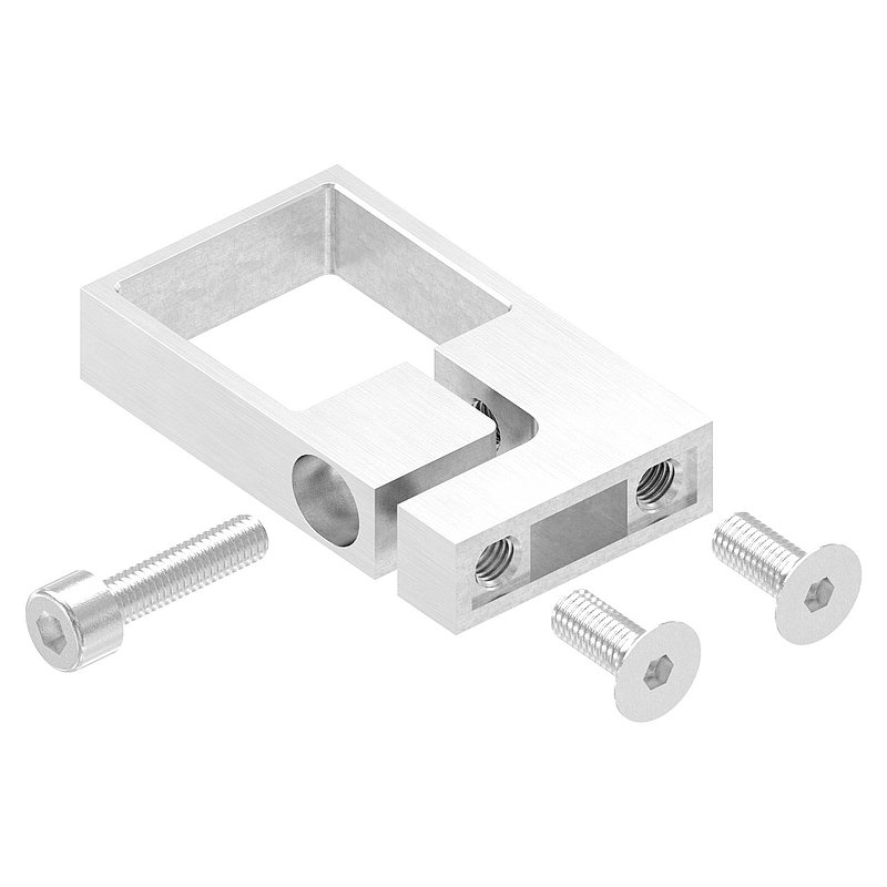 Spannring für Rohr 40x40mm, V2A