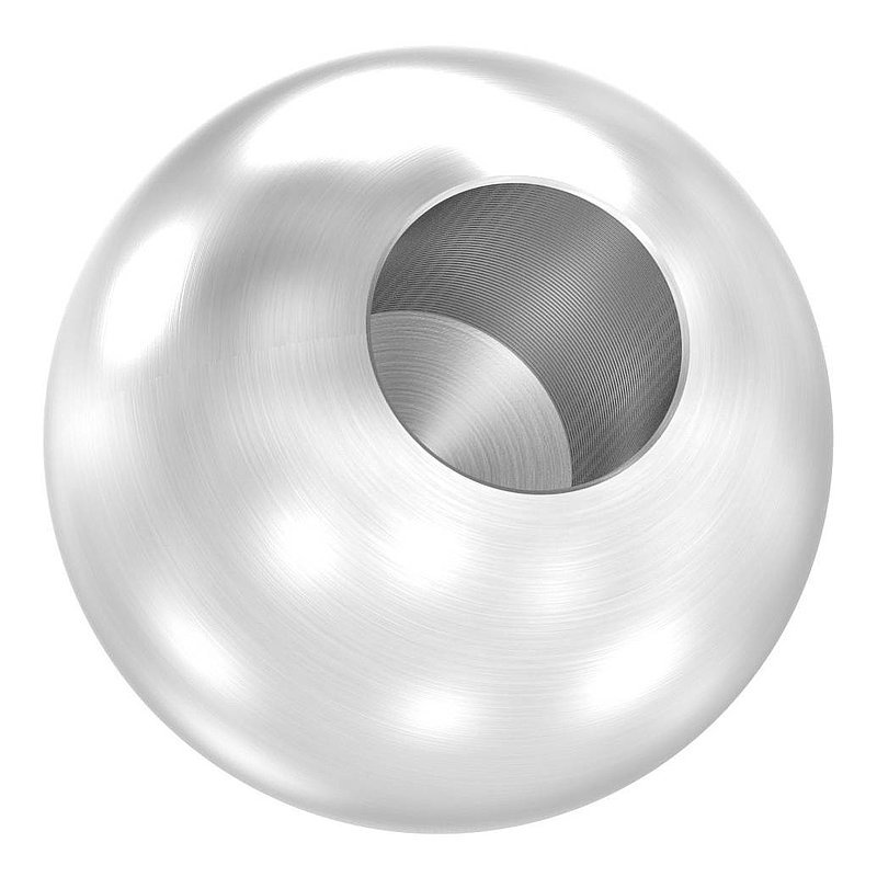 Vollkugel Ø 30mm mit Sackloch 12,2mm, V2A