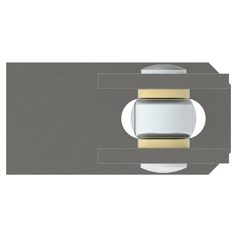 Door hinge M20, galvanised