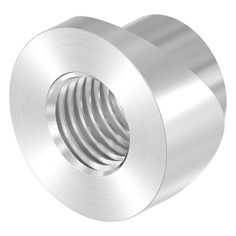 Threaded sleeve, suitable for hinge 120-M16-VA, for tube 33.7mm, AISI304