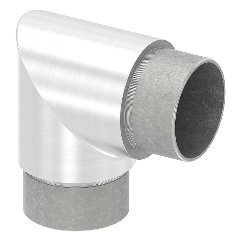 Eckstück 90° kurz, für Rohr 42,4 x 2,5mm, V2A