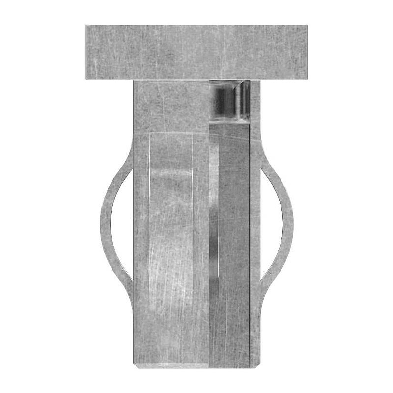 Steel end cap, for, rectangular tube 40x20mm
