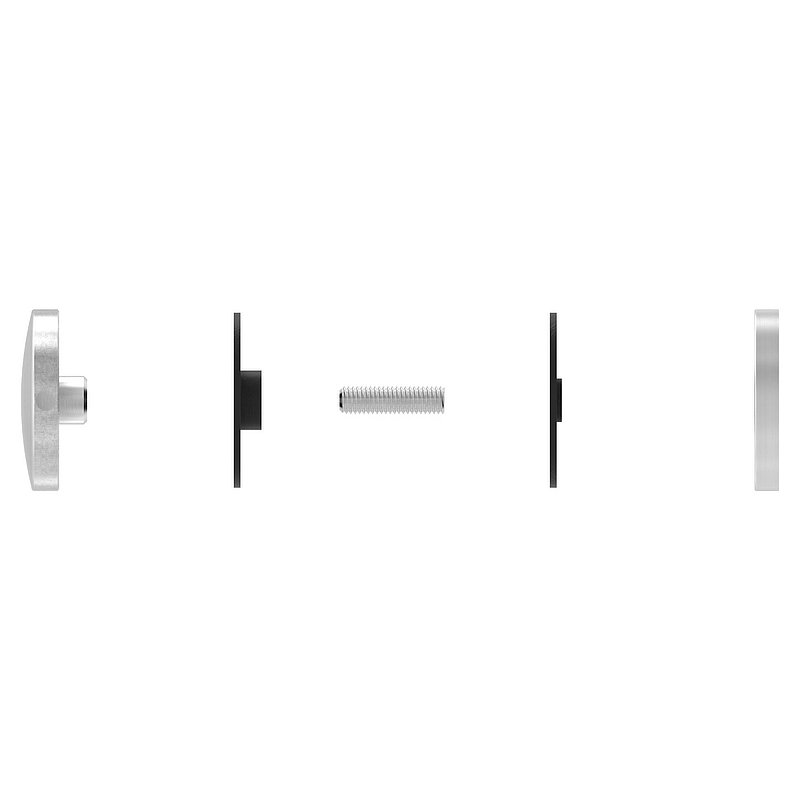 Point de fixation pour verre Ø 52 mm, adapté pour les supports Brenk, V2A