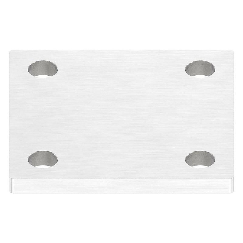 Ankerplatte, 100x100x8mm, mit Längsschliff, V4A