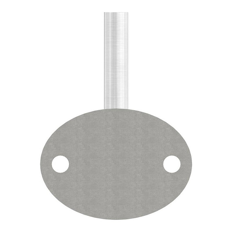 Handrail bracket for welding (round plate and bracket welded), AISI304