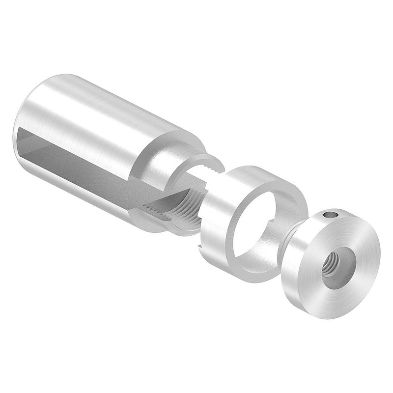 Brenk Grundhalter für Flachstäbe 50x8mm, V2A