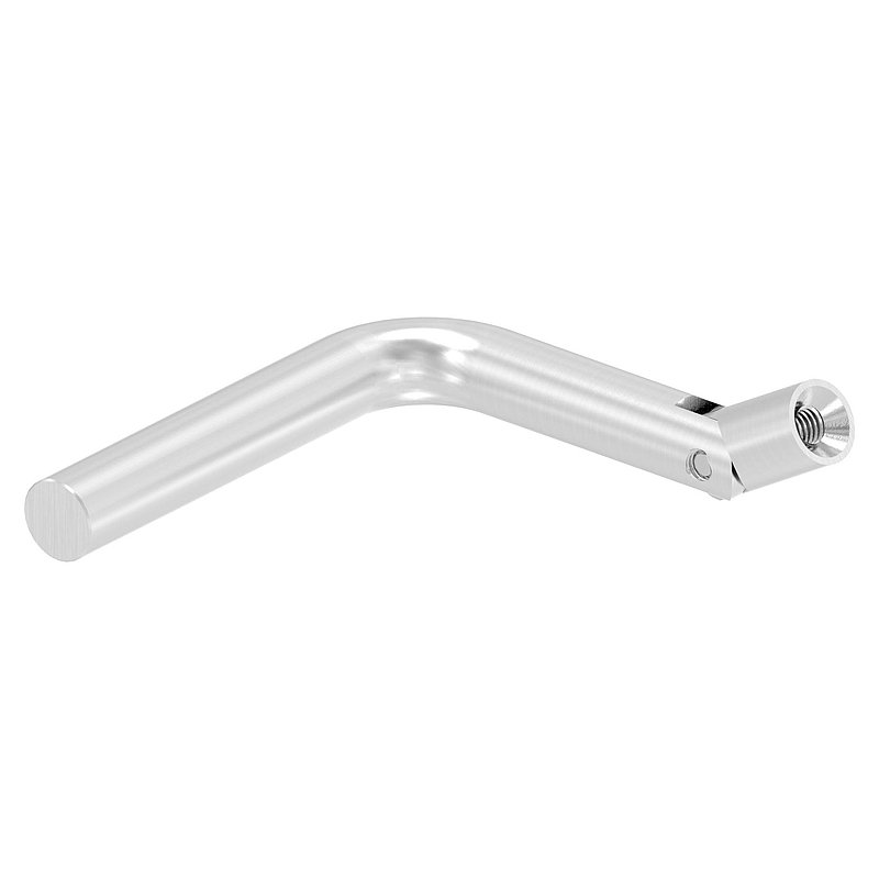 Étrier Ø 12mm, avec articulation, courbé à 90°, V2A