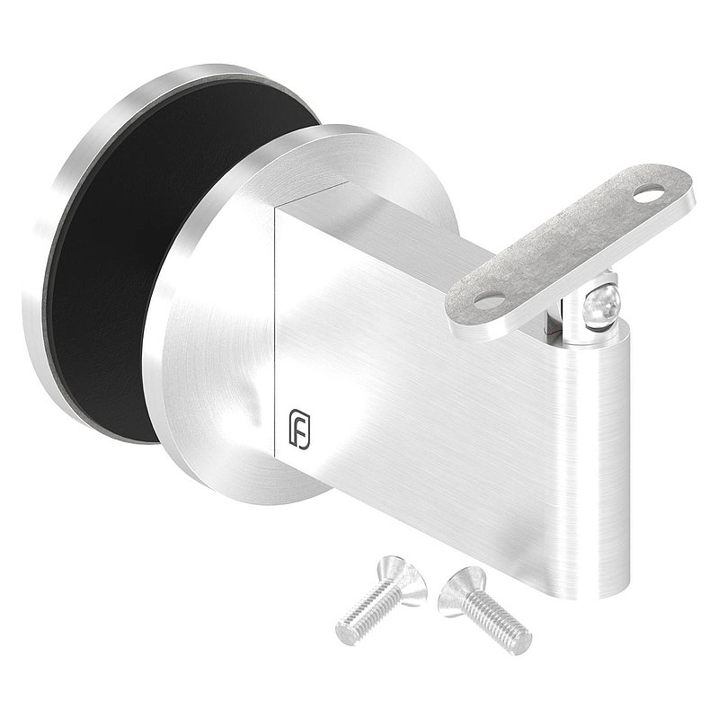 Sensa Design 2, pour tube 42,4mm, pour montage sur verre, avec articulation pour inclinaison, V2A