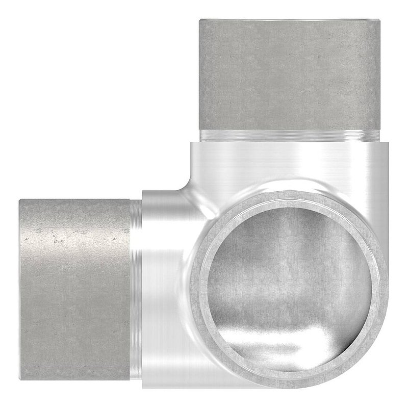 Ecke 90° mit Abgang, für Rohr 48,3x2,0mm, V2A