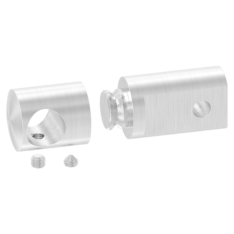 Support de lisse transversale (à monter entre deux fers plats) avec perçage Ø 14,2mm, V2A