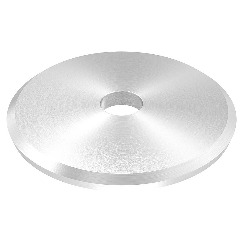 Round disc, Ø 68x5mm, domed, with round cut, AISI304