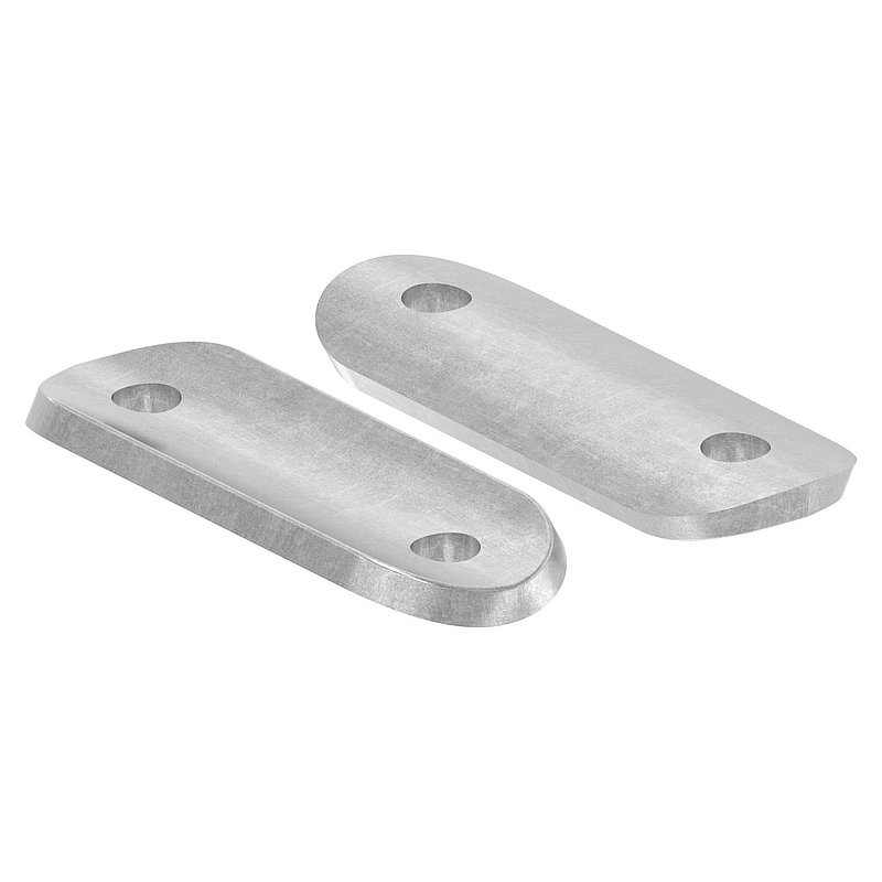 Handlaufanschlussplatte S235JR, Rohranschluss Ø 42,4mm