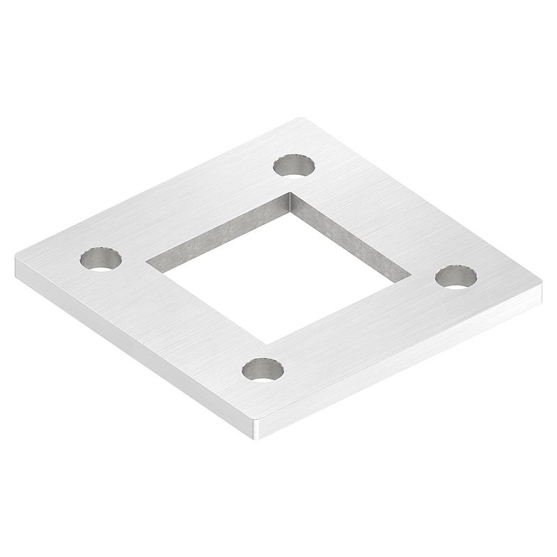 Anchor plate, 120x120x8mm, with longitudinal grinding, AISI304