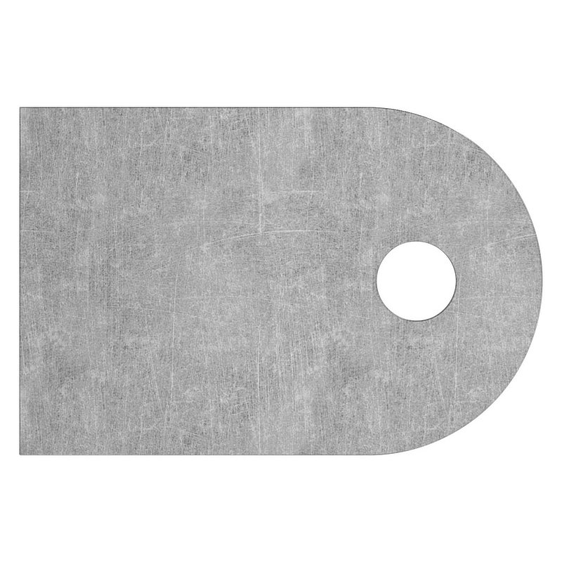 Languette à souder 60x40x6mm avec trou Ø9mm
