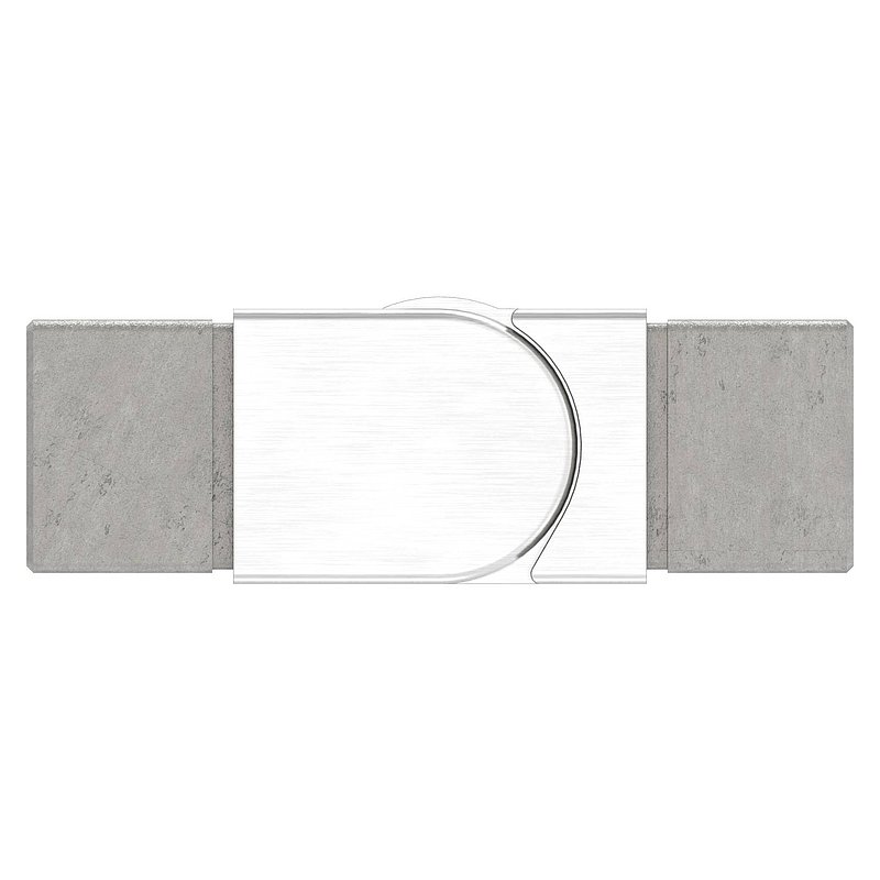 Flexible connector for 40x40mm square groove, AISI316