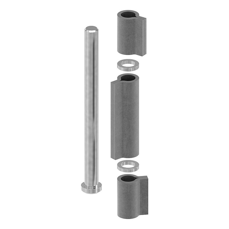 Weld-on hinge 3-piece