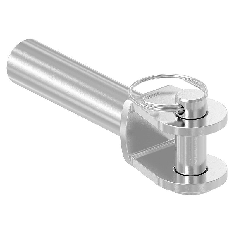 Gabelterminal mit Innengew. M8 links, V4A