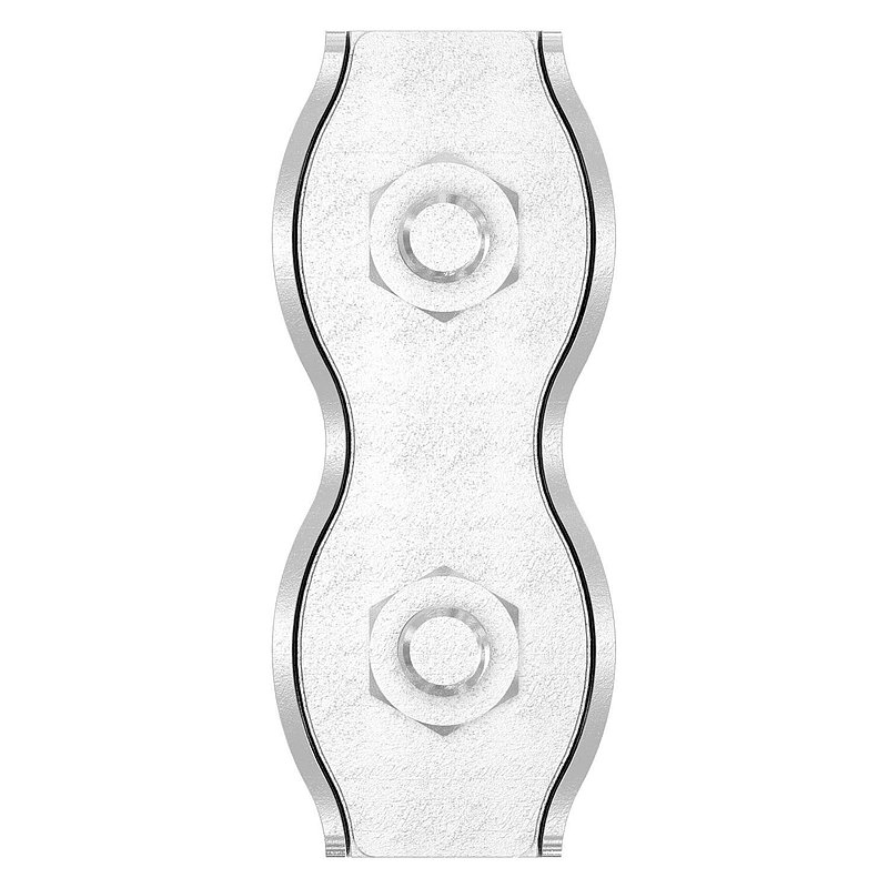 Serre-câble plat double pour câble 8mm, V4A