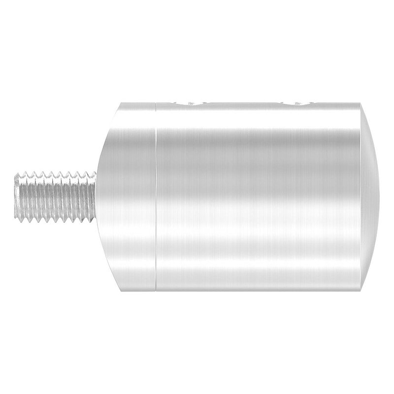 Cross bar end bracket for 42.4mm tube with blind hole left 10.2mm, AISI304