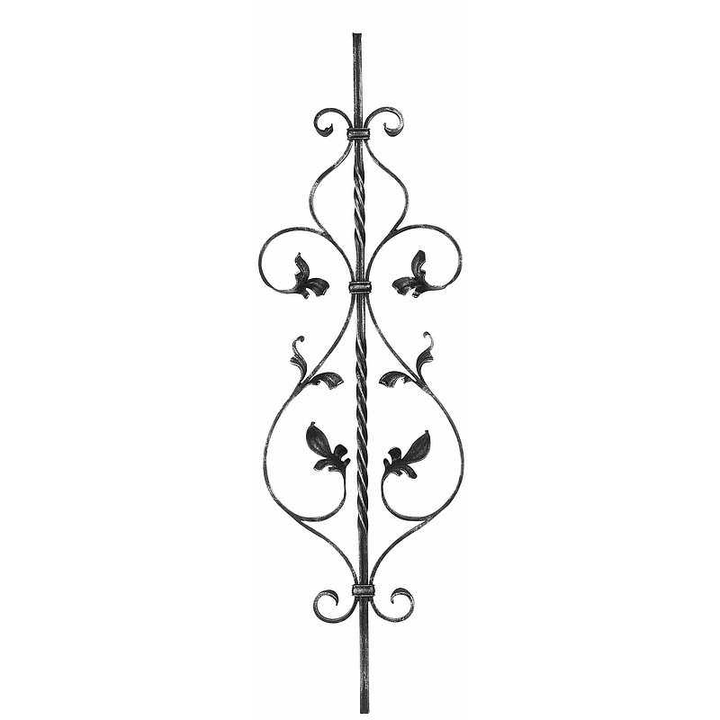 Zierstab 12x12mm, gerillt, Barock, H: 900mm